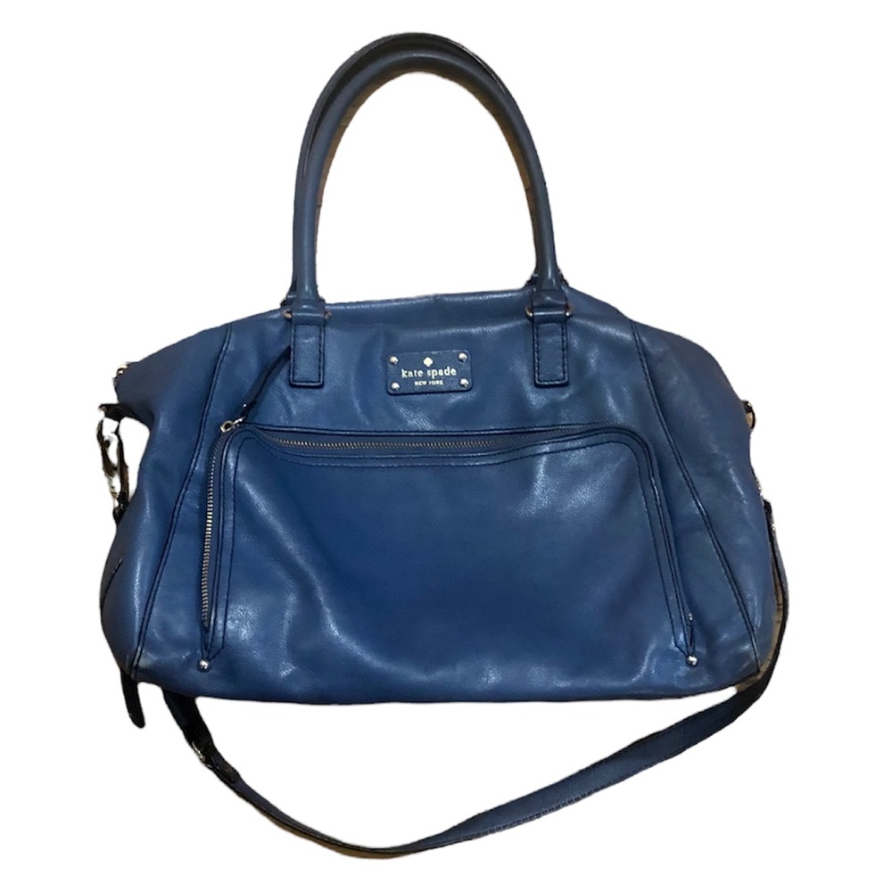 Kate Spade blue satchel with cross body strap - Picture 9 of 9
